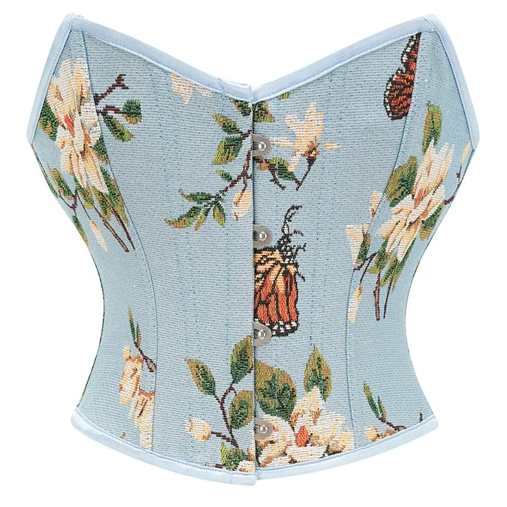 Blue Floral Renaissance Bustier