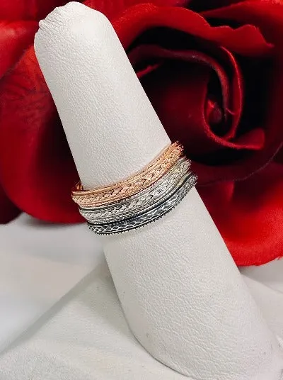 Braided Curved Band, Simple Art Deco Braid, Vintage Jewelry Design#D514