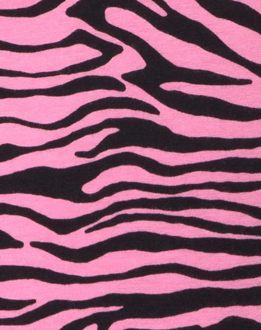 Brista Catsuit in Zip's Zebra Pink