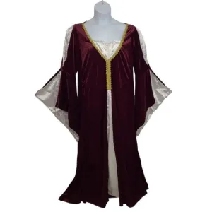 CALIFORNIA COSTUME regal princess renaissance dress velvet bell sleeve 2X/3X