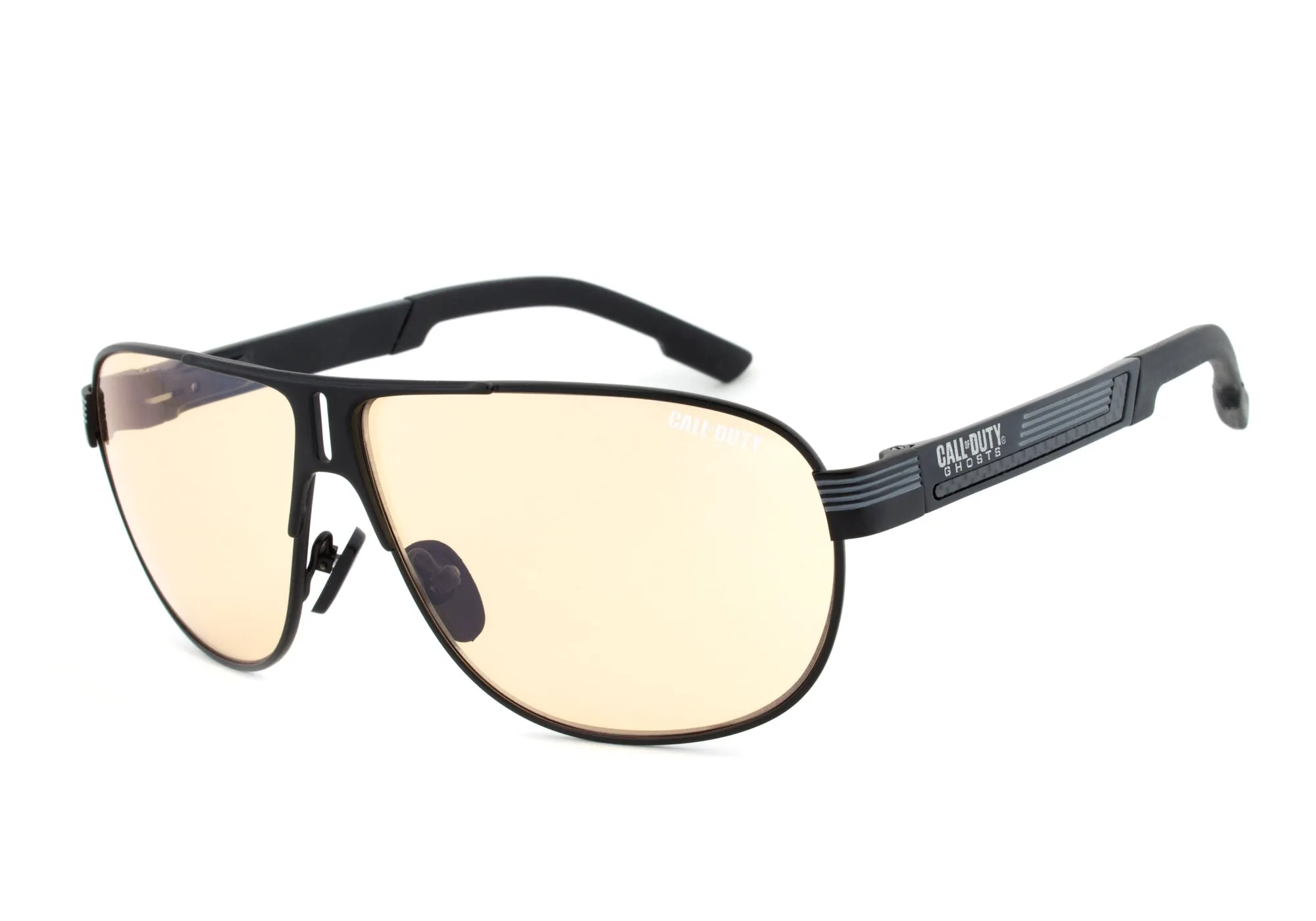 Call of Duty Ghosts Black Rectangular Sunglasses with Titanium Gaming Lens