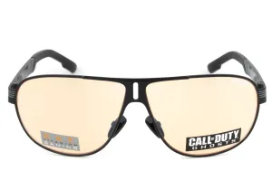 Call of Duty Ghosts Black Rectangular Sunglasses with Titanium Gaming Lens