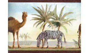 Camel Zebra PG6984 Wallpaper Border