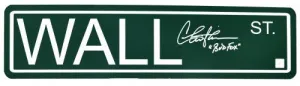 Charlie Sheen Signed Autographed Wall Street New York Street Sign (ASI COA)