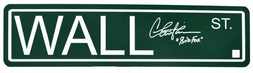 Charlie Sheen Signed Autographed Wall Street New York Street Sign (ASI COA)