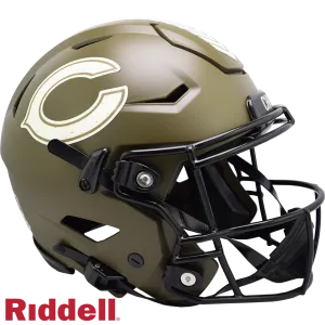 Chicago Bears Helmet Riddell Authentic Full Size SpeedFlex Style Salute To Service