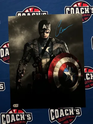 Chris Evans Autographed Captain America 16x20 Photo (SWAU)