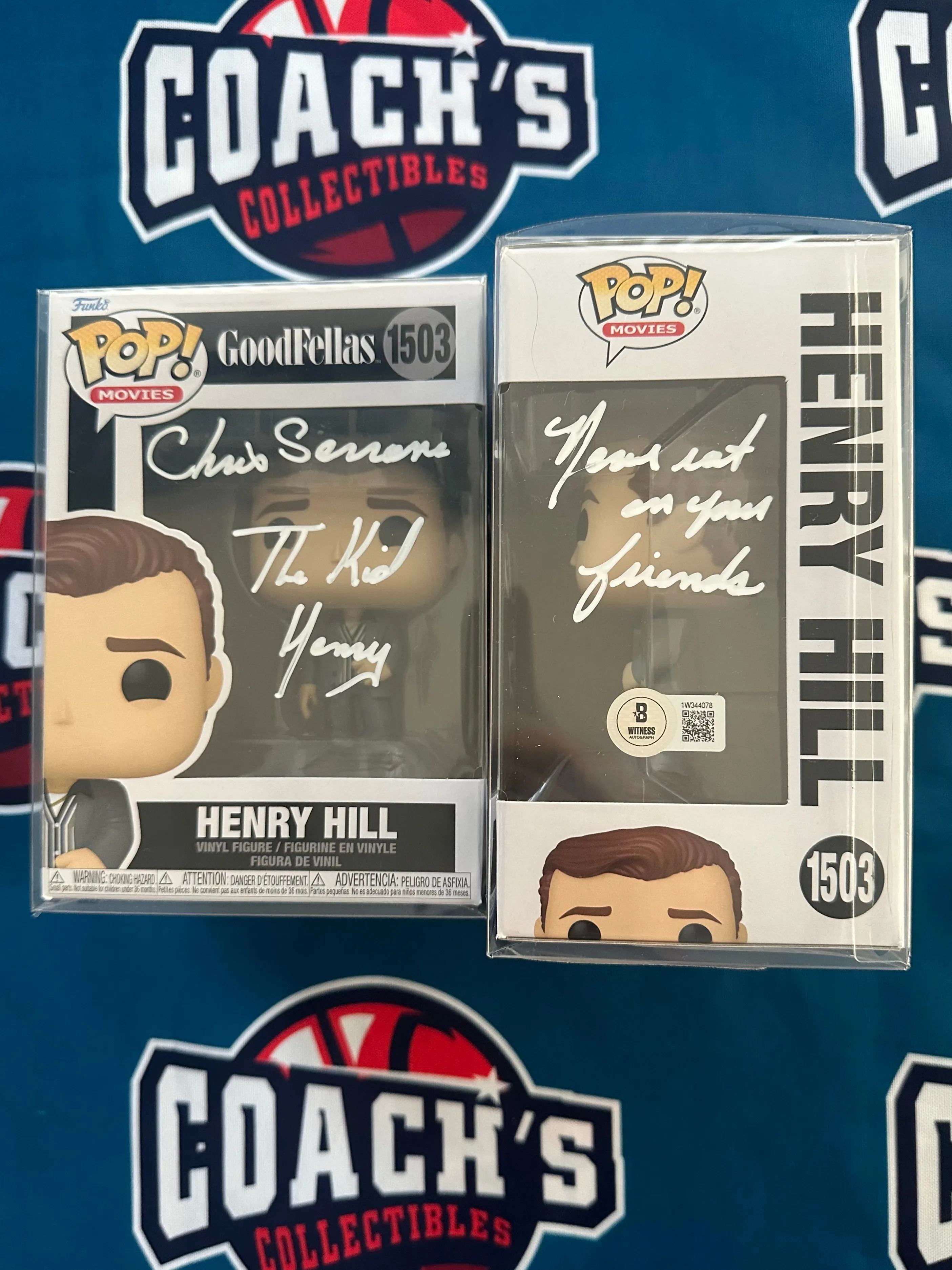 Chris Serrone Autographed Goodfellas Henry Hill Funko Pop #1503 with Inscription (Becket)