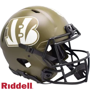 Cincinnati Bengals Helmet Riddell Authentic Full Size Speed Style Salute To Service