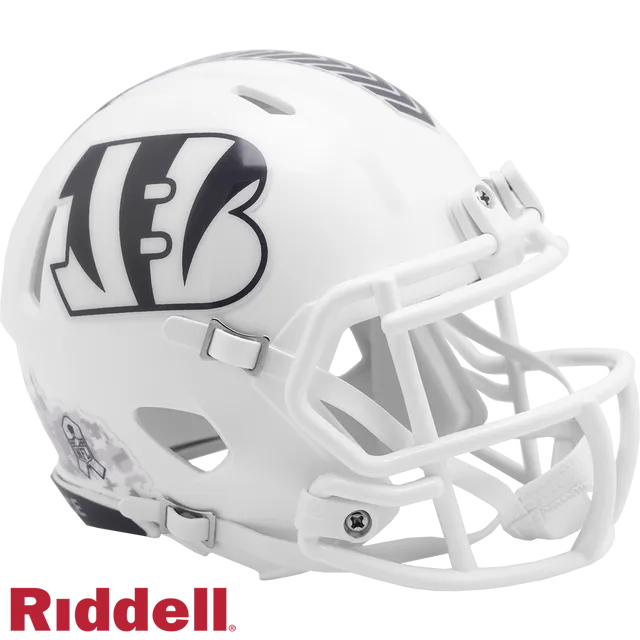 Cincinnati Bengals Helmet Riddell Replica Mini Speed Style Salute To Service 2024