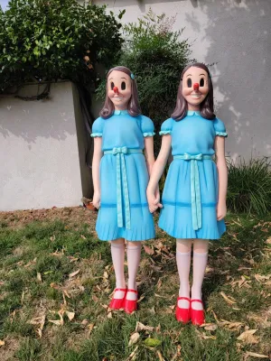 Come Play With Us - Twins sculpture
