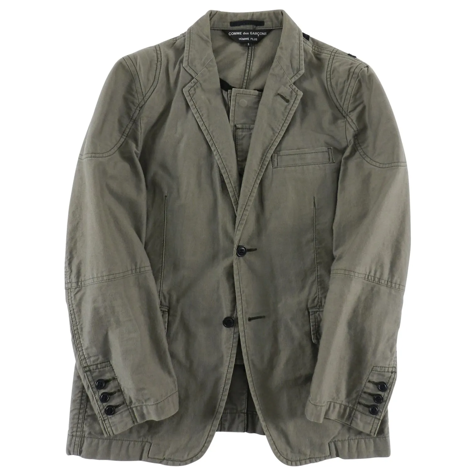 Comme des Garcons Homme Plus Army Green Military Blazer - S