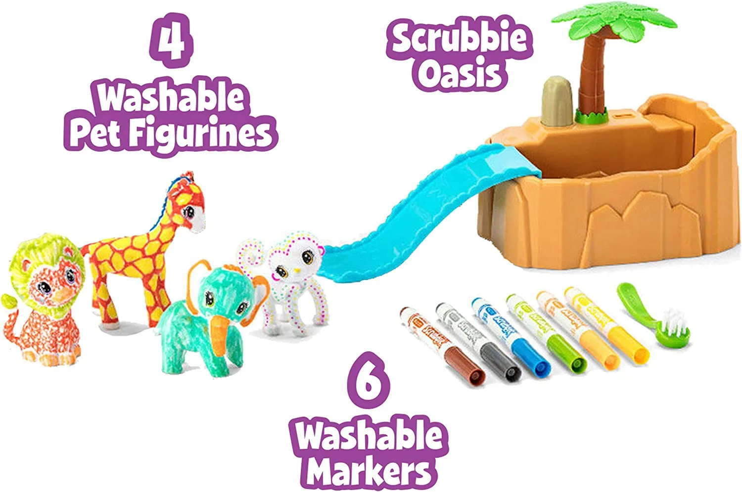 Crayola Scribble Scrubbie Safari Animal Play Set