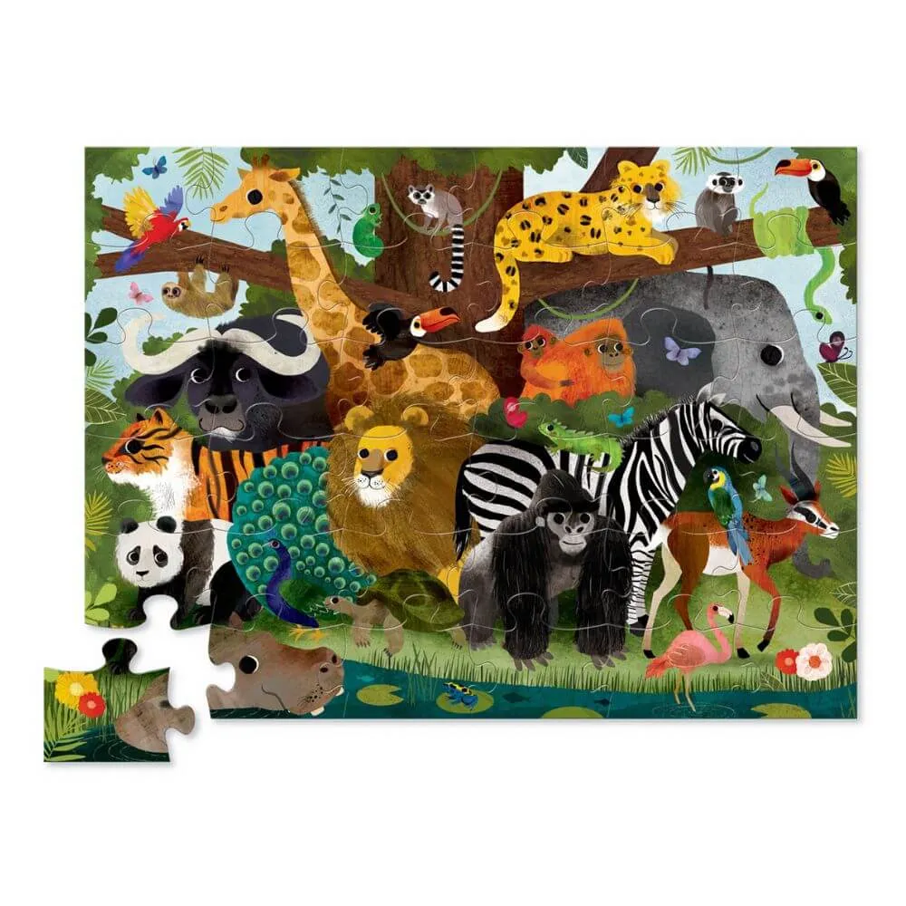 Crocodile Creek Jungle Friends Floor Puzzle