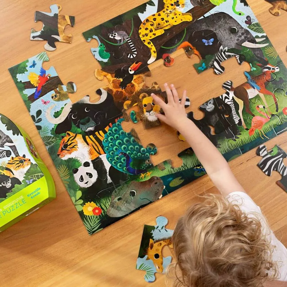 Crocodile Creek Jungle Friends Floor Puzzle