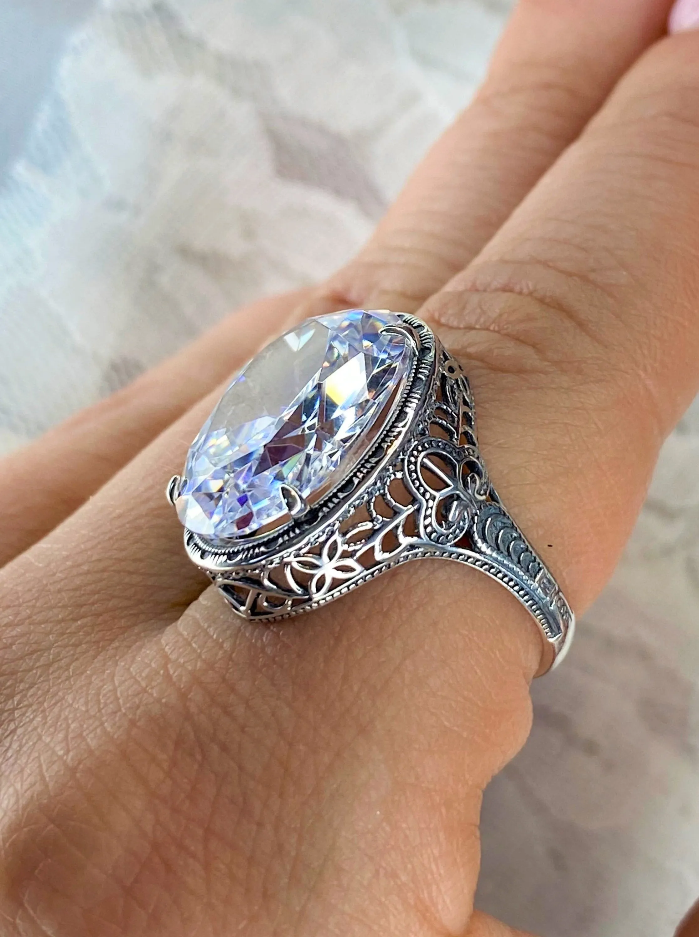 D230, Persian Ring, Art Deco Vintage Revival Jewelry #D230