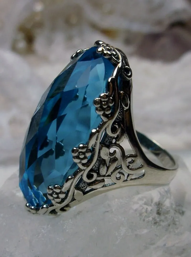 D97, Rosey Ring, Large Oval gem, Vintage Reproduction Jewelry #D97