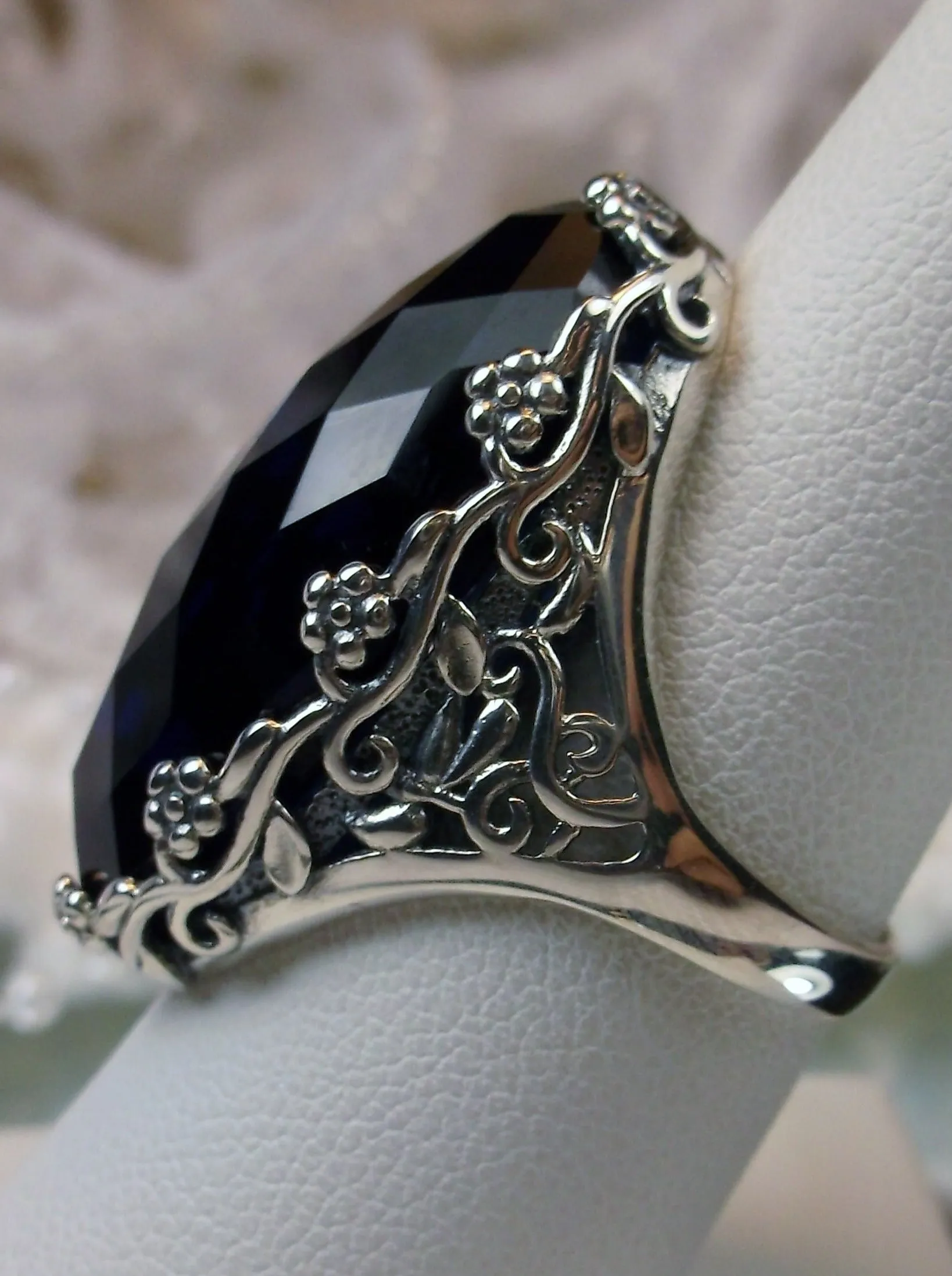 D97, Rosey Ring, Large Oval gem, Vintage Reproduction Jewelry #D97