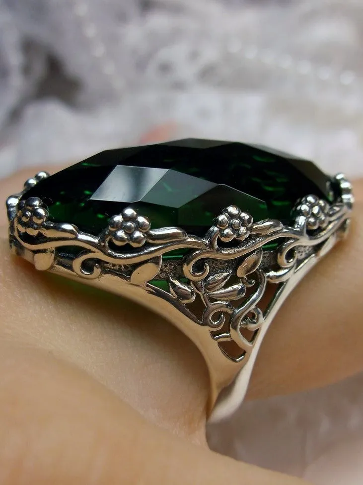 D97, Rosey Ring, Large Oval gem, Vintage Reproduction Jewelry #D97