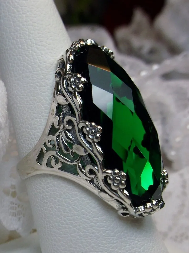 D97, Rosey Ring, Large Oval gem, Vintage Reproduction Jewelry #D97