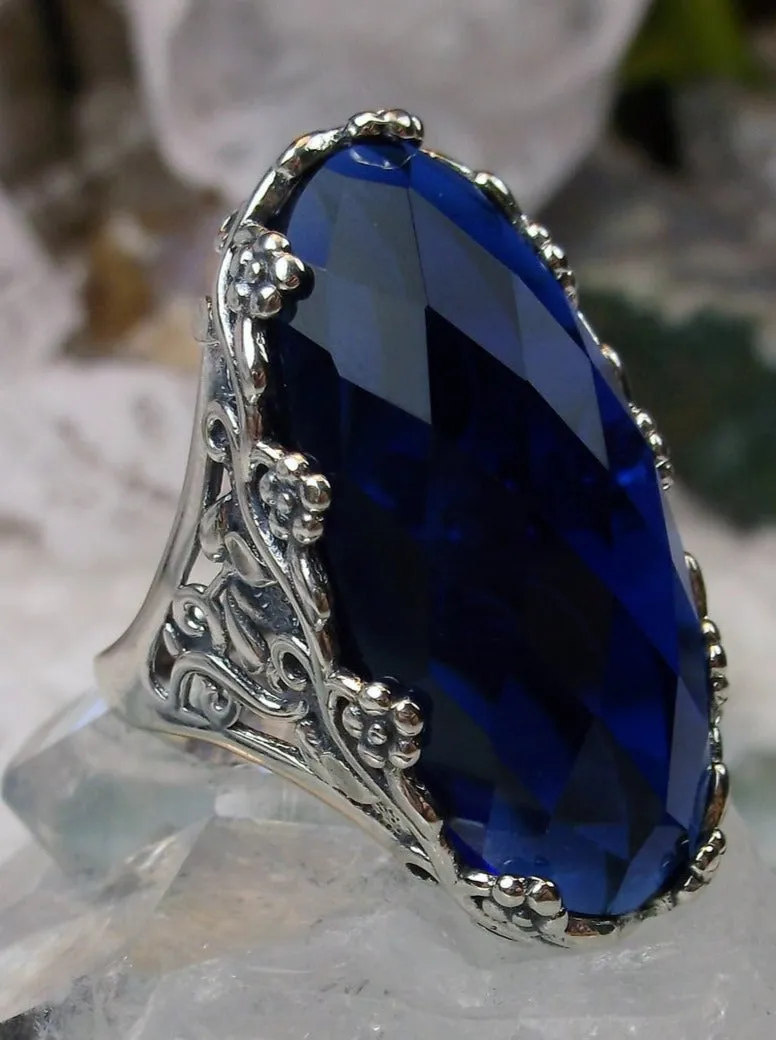 D97, Rosey Ring, Large Oval gem, Vintage Reproduction Jewelry #D97