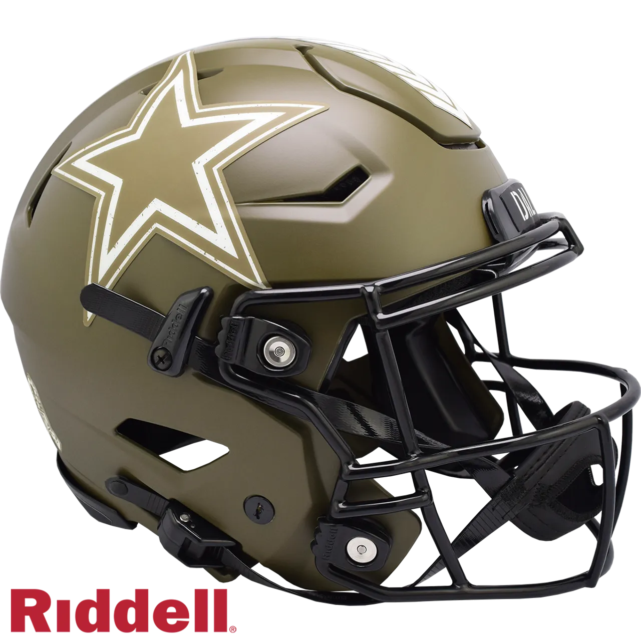 Dallas Cowboys Helmet Riddell Authentic Full Size SpeedFlex Style Salute To Service