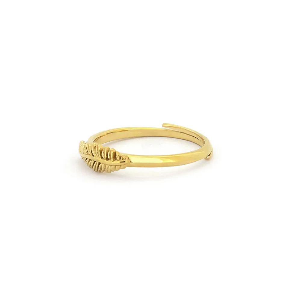 Decopia Jungle Leaf D Ring 925 Sterling Silver