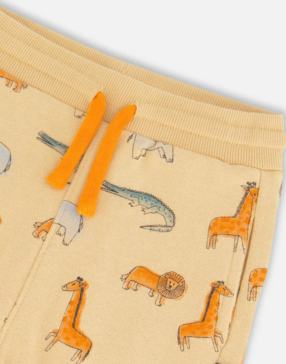 Deux Par Deux Terry Jogger Jungle Print