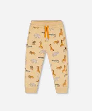 Deux Par Deux Terry Jogger Jungle Print