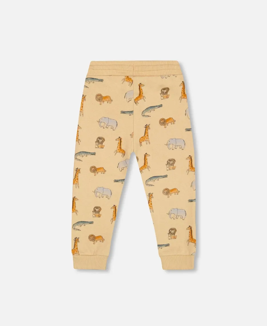Deux Par Deux Terry Jogger Jungle Print