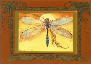 Dragonfly Harvest Moon Card
