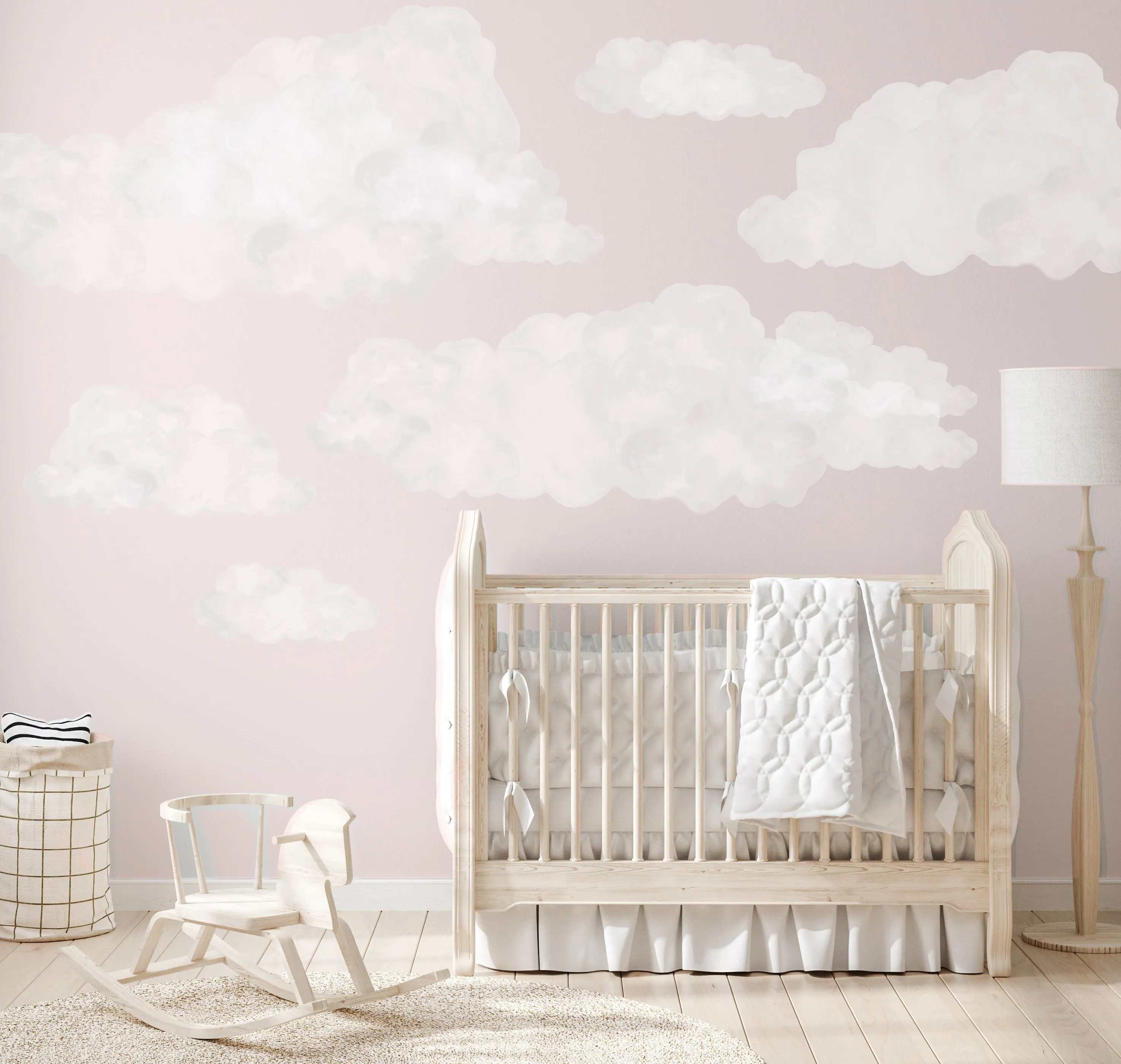 Dreamy Clouds Australian Design Hand Painted Peel & Stick, Removable Wall Decal. Nursery, Kids Playroom, Kids Teens Bedroom