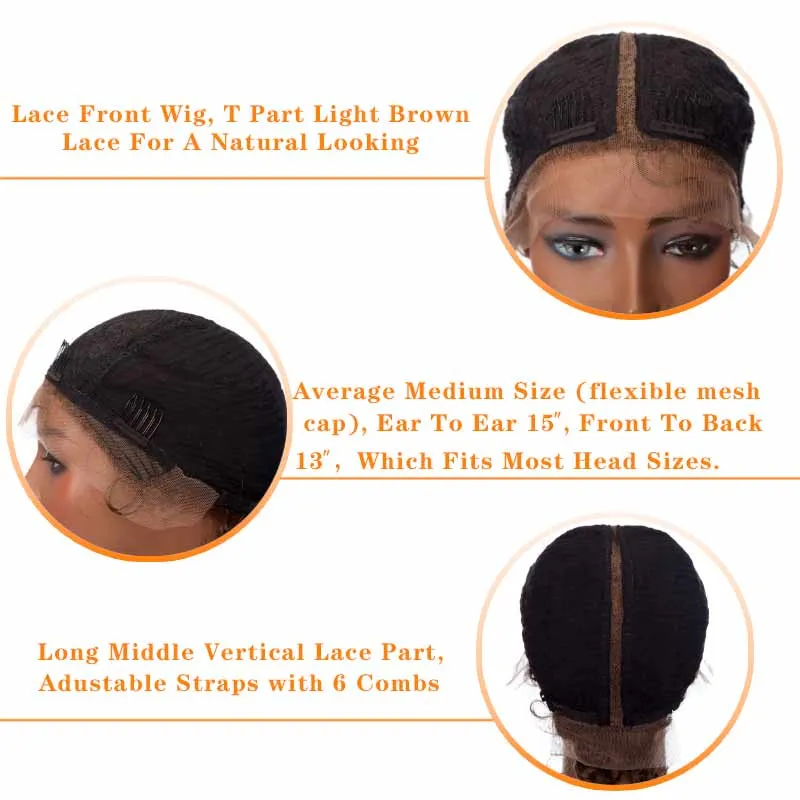 Dutch Braided Wigs With Baby Hair Synthetic Middle Part Wig Curly Wave For Dark Skin Women