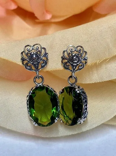 E70, Edward Earrings, Choice of Gemstones, Edwardian Jewelry #E70