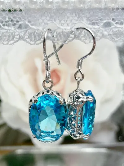 E70, Edward Earrings, Choice of Gemstones, Edwardian Jewelry #E70