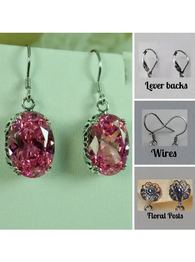 E70, Edward Earrings, Choice of Gemstones, Edwardian Jewelry #E70