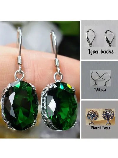 E70, Edward Earrings, Choice of Gemstones, Edwardian Jewelry #E70