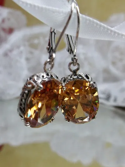 E70, Edward Earrings, Choice of Gemstones, Edwardian Jewelry #E70