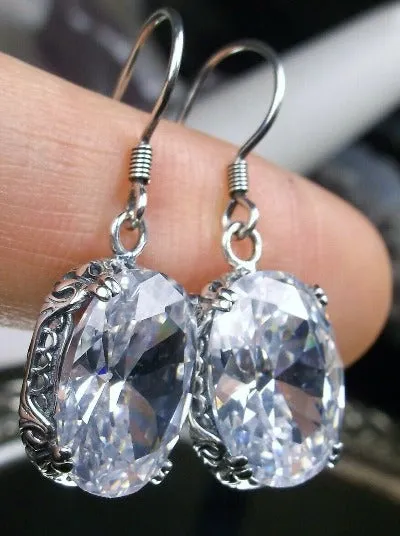 E70, Edward Earrings, Choice of Gemstones, Edwardian Jewelry #E70