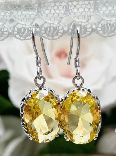 E70, Edward Earrings, Choice of Gemstones, Edwardian Jewelry #E70