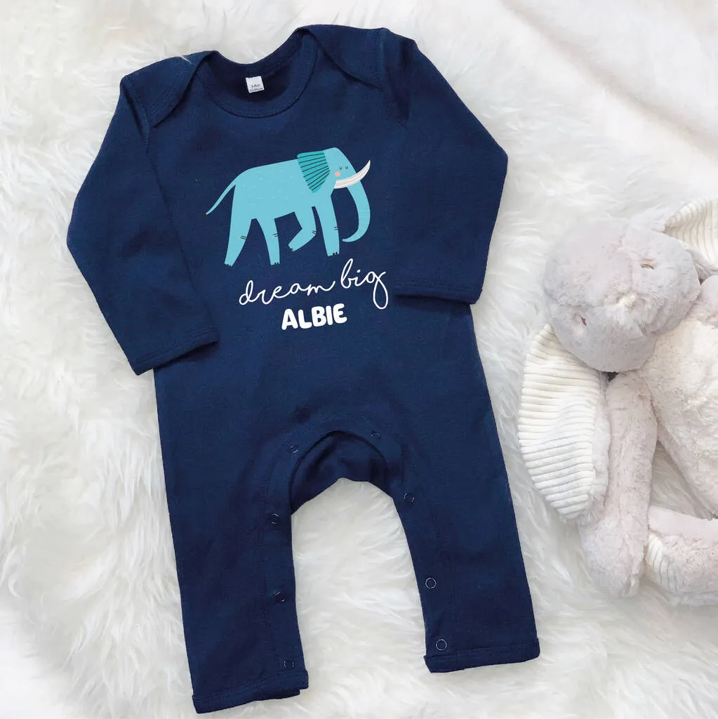 Elephant Dream Big Personalised Jungle Rompersuit