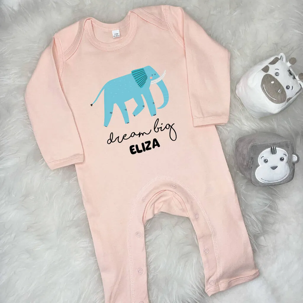Elephant Dream Big Personalised Jungle Rompersuit