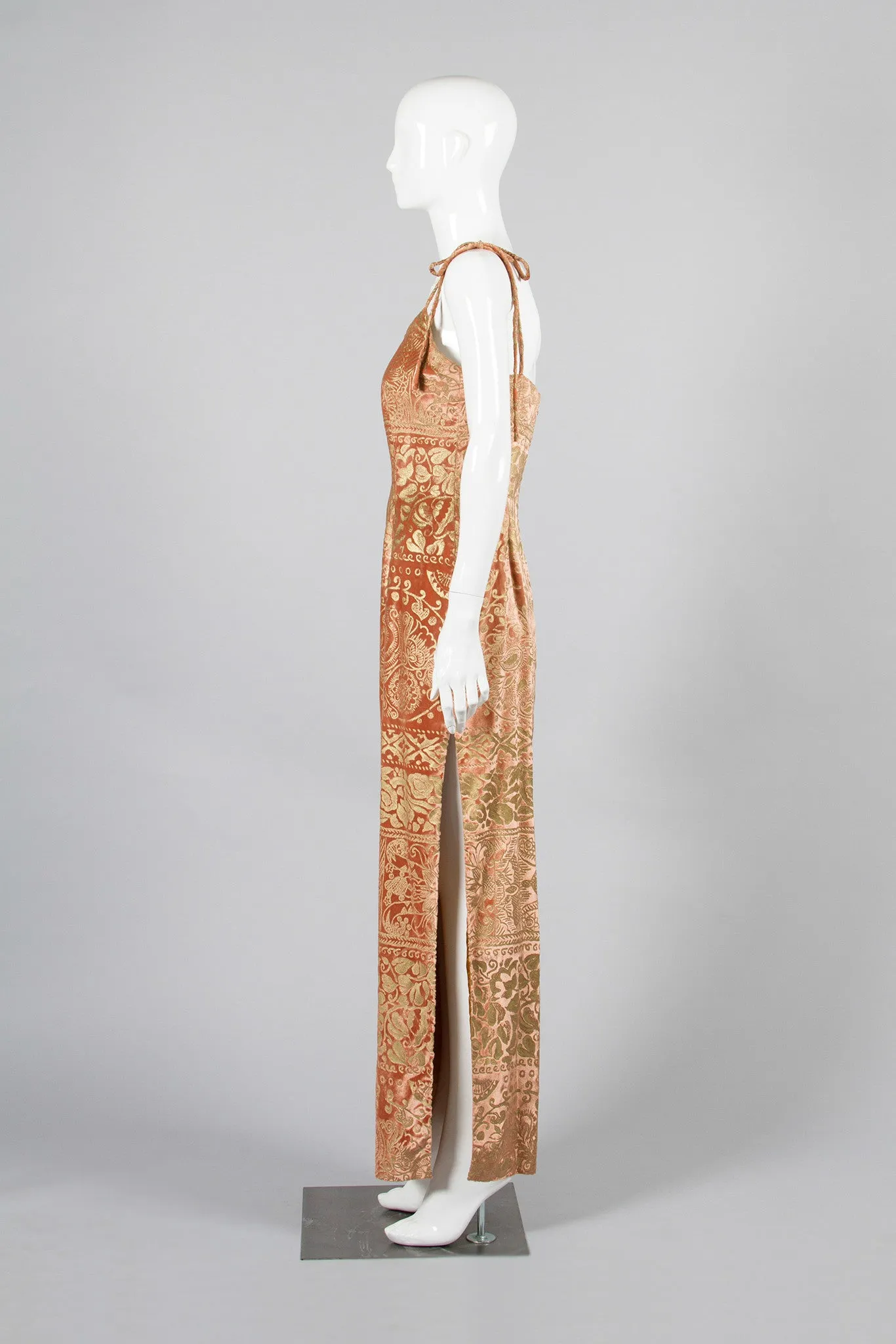 Embossed Velvet Dress