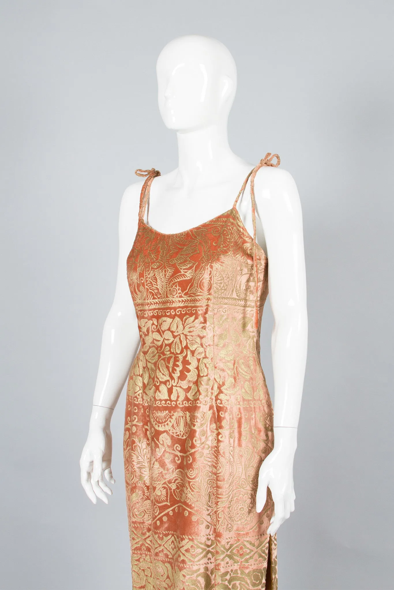 Embossed Velvet Dress