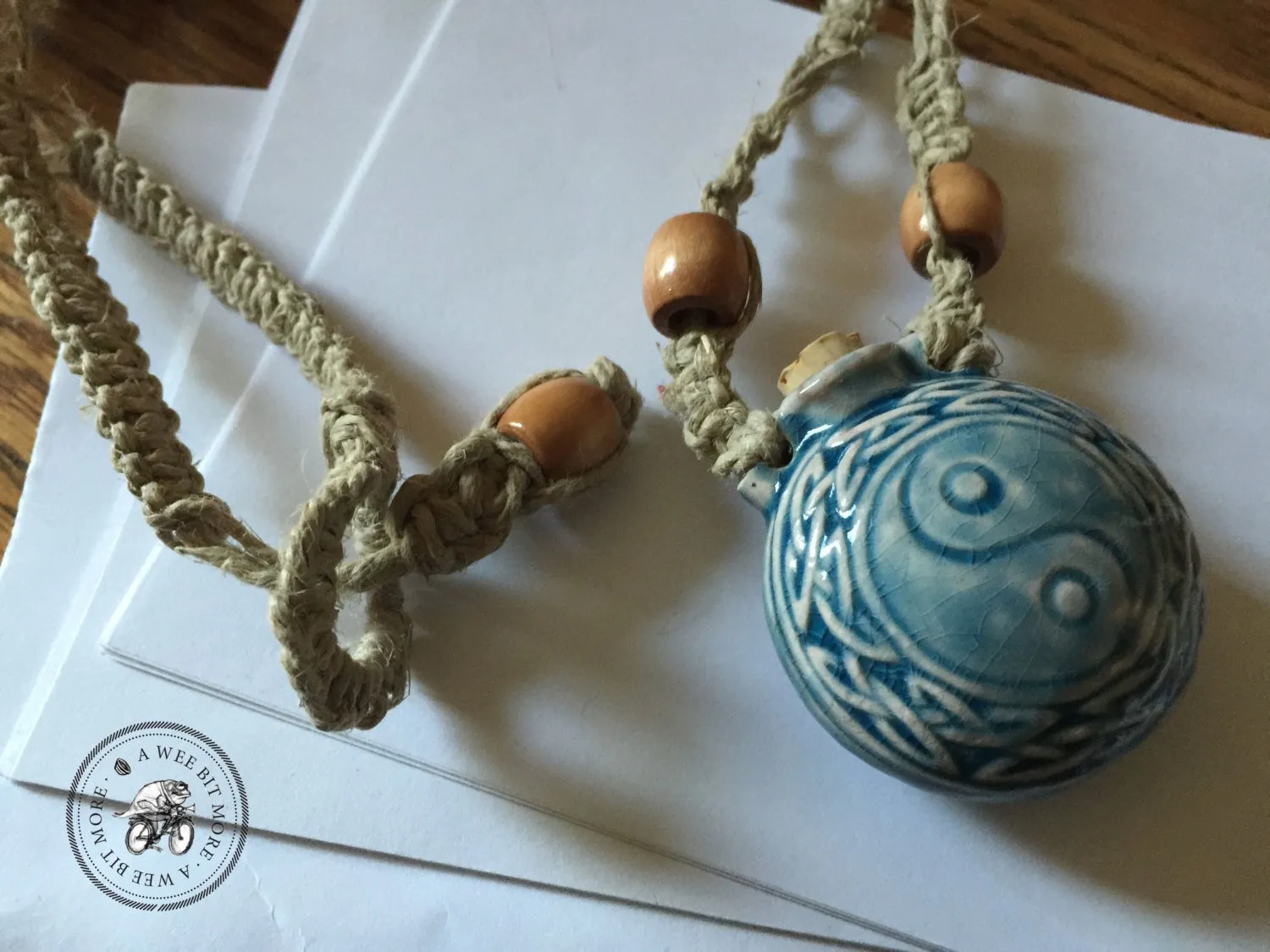 Essential Oils Macramé Necklace – Yin Yang