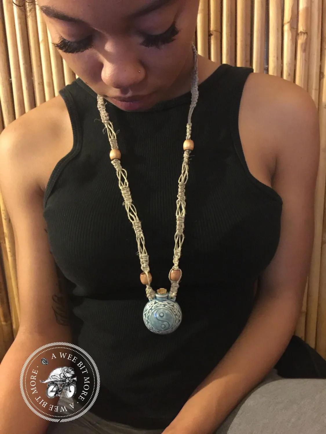 Essential Oils Macramé Necklace – Yin Yang