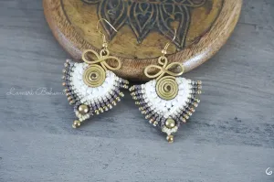 Ethereal Harmony Micro Macrame Boho Earrings