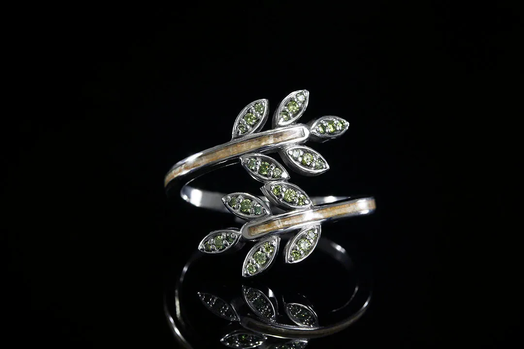 EUCALYPTUS DIAMOND LEAF RING