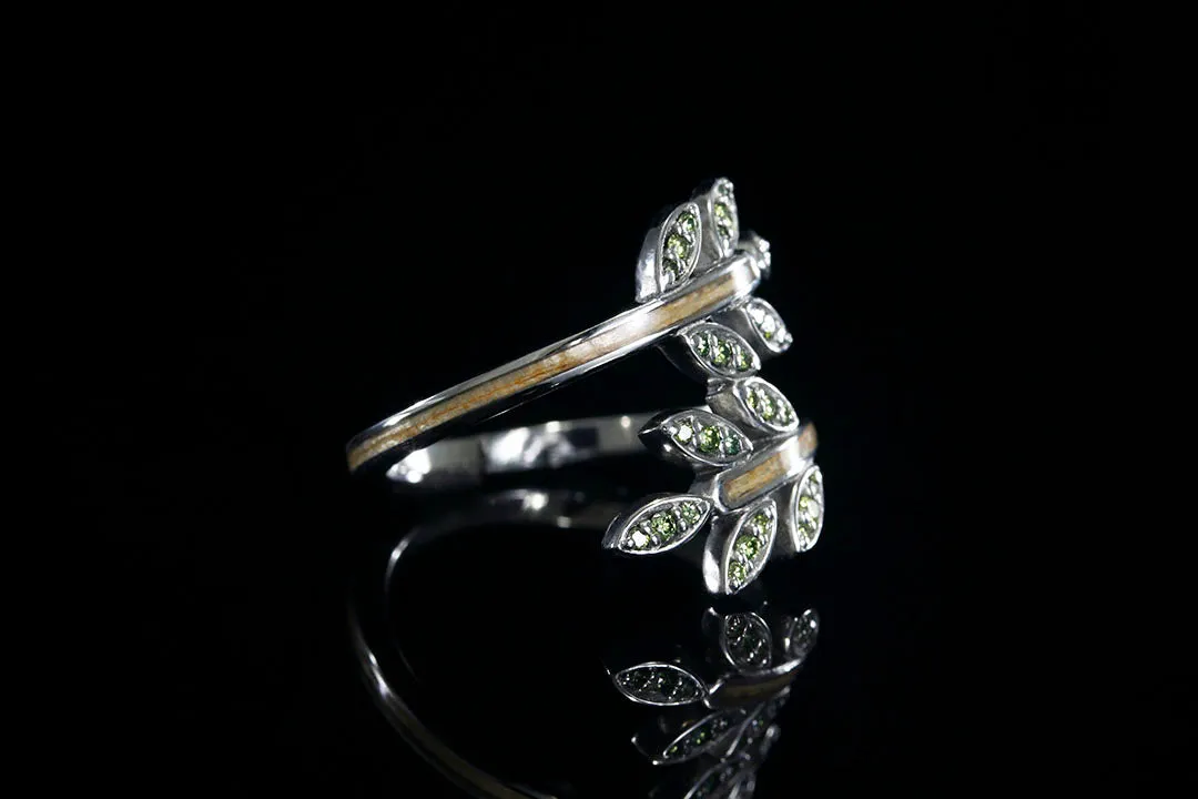 EUCALYPTUS DIAMOND LEAF RING