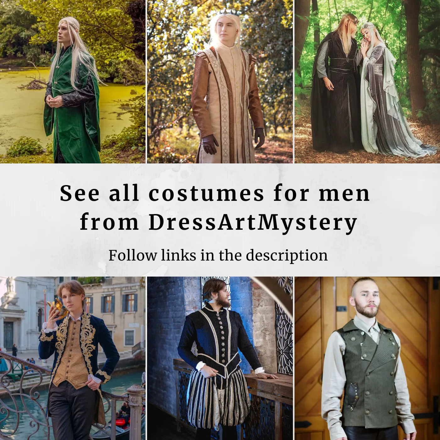 Fantasy book cosplay, wedding costume for men